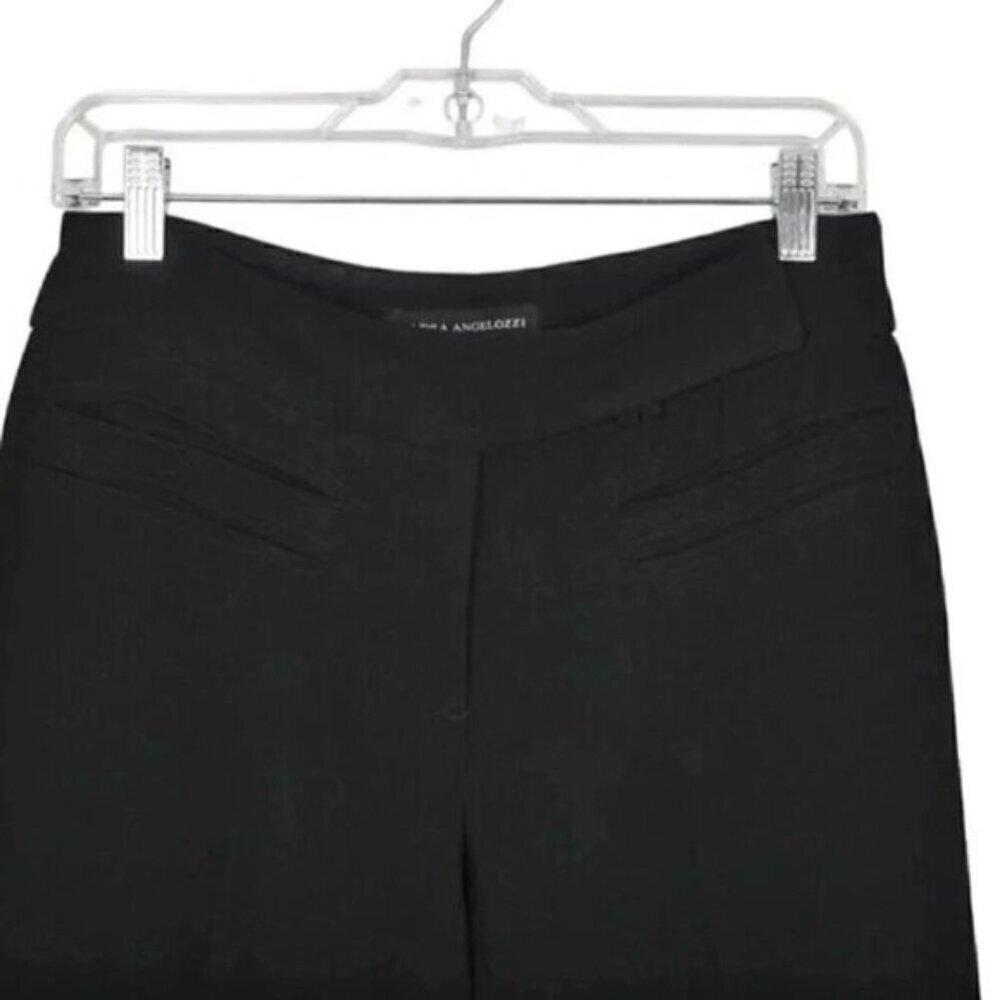Sandra Angelozzi  Couture Wide Leg Black Pants Lined Size 6 - Picture 2 of 10